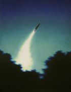 Steffen Kern Rocket, 60x45cm, Ink and Color Pencil on Cardboard, 2021
